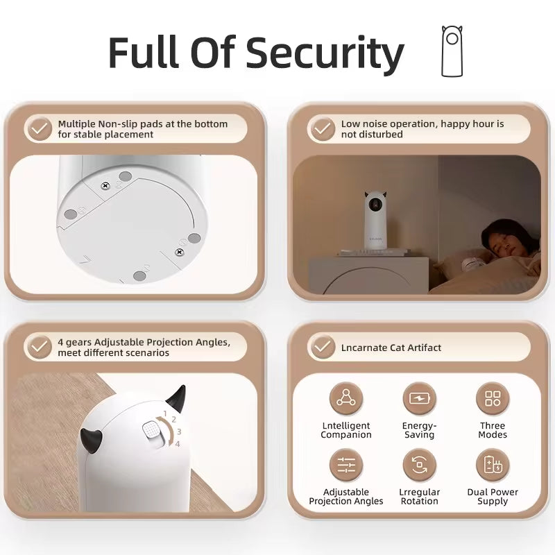 Interactive Automatic LED Laser Cat Toy - Smart Handheld Electronic Pet Accessory for Indoor Use
