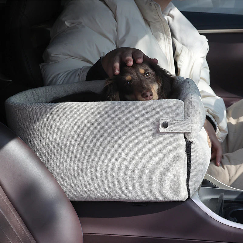 Portable Dog Car Seat Bed - Safe Travel Carrier for Small Dogs and Cats