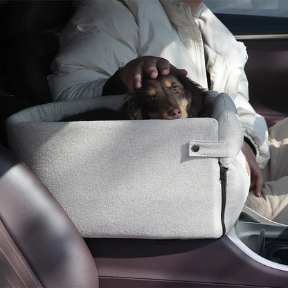 Portable Dog Car Seat Bed - Safe Travel Carrier for Small Dogs and Cats
