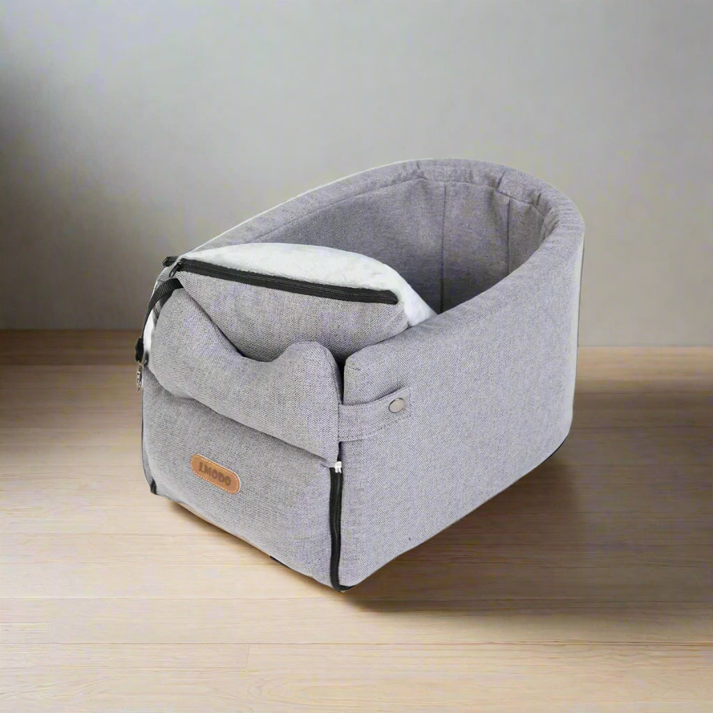 Portable Dog Car Seat Bed - Safe Travel Carrier for Small Dogs and Cats