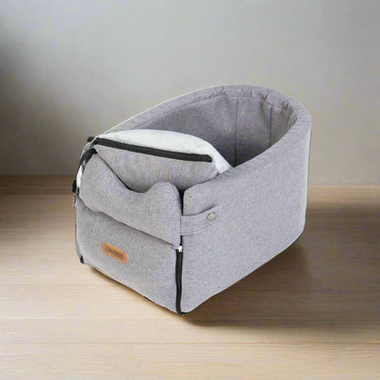 Portable Dog Car Seat Bed - Safe Travel Carrier for Small Dogs and Cats