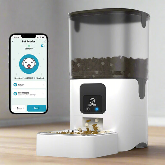 Smart Automatic Cat Feeders Wifi Pet Feeder with APP Control for Remote Feeding Detachable for Easy Clean Cat Food