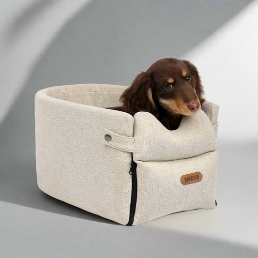 Portable Dog Car Seat Bed - Safe Travel Carrier for Small Dogs and Cats